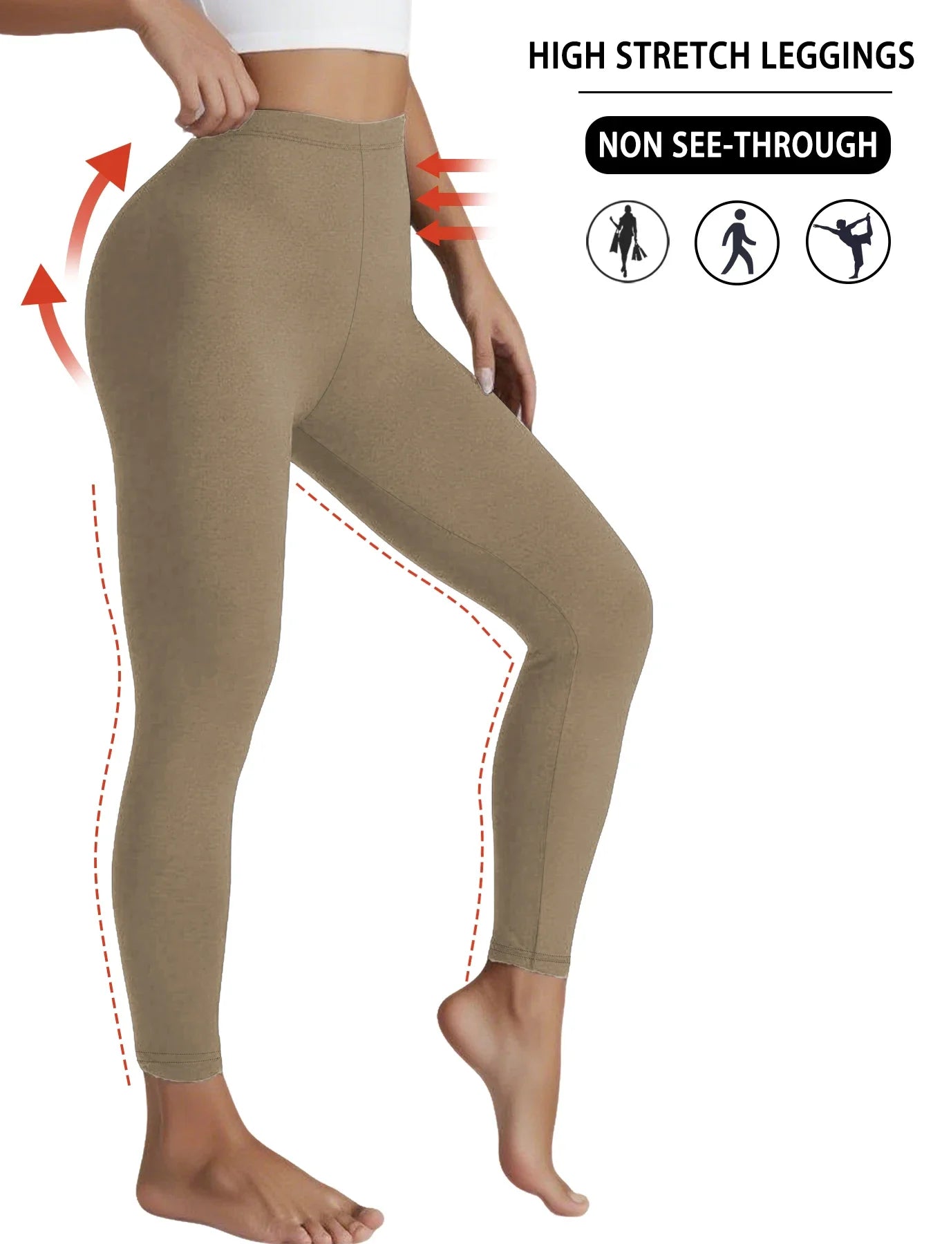 Women's High Elasticity Workout Soft Leggings