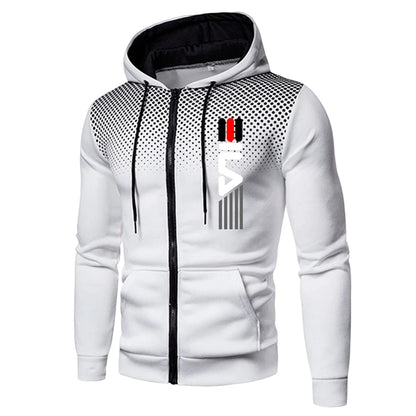 Men's Athletic Sportswear Tracksuit Set Zipper Hoodie with Joggers