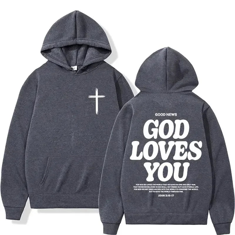 God Loves You Unisex Y2K Hoodie