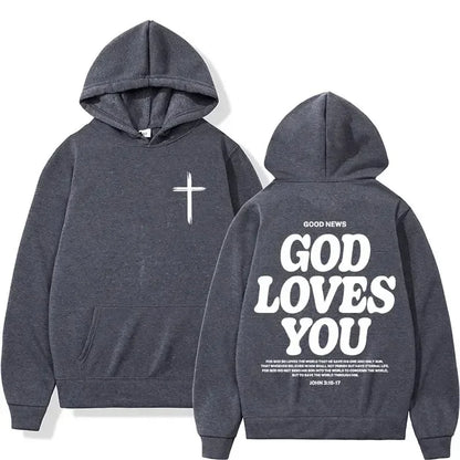God Loves You Unisex Y2K Hoodie