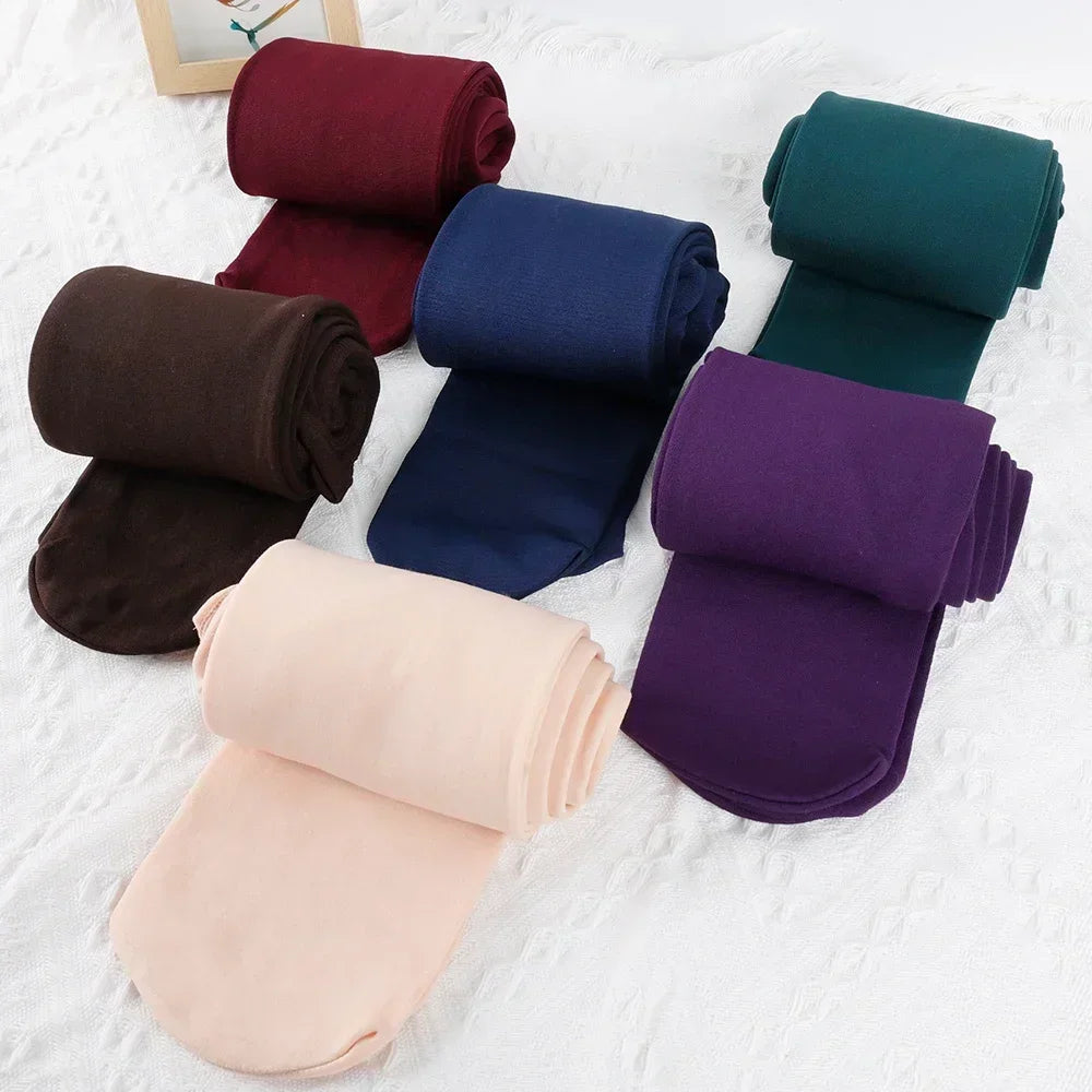 Women's Thermal Winter Fleece Lined Sheer Velvet  Tight Leggings