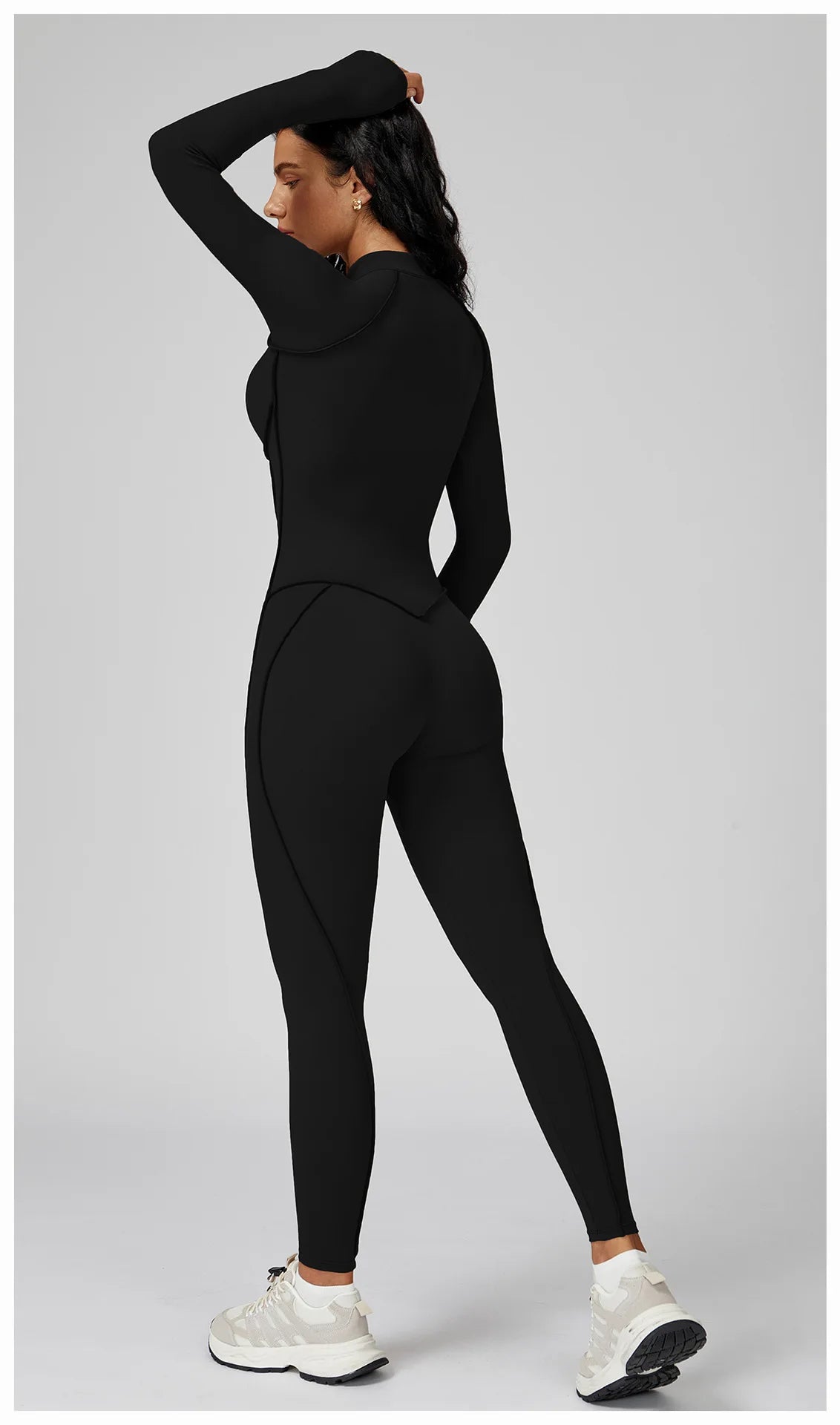 Long Sleeved Women's Gym Zipper Bodysuit/Tracksuit/Jumpsuit