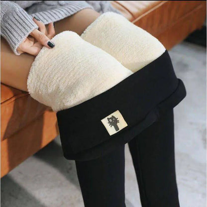 Women's Thick Warm Lamb Cashmere High Waist Leggings