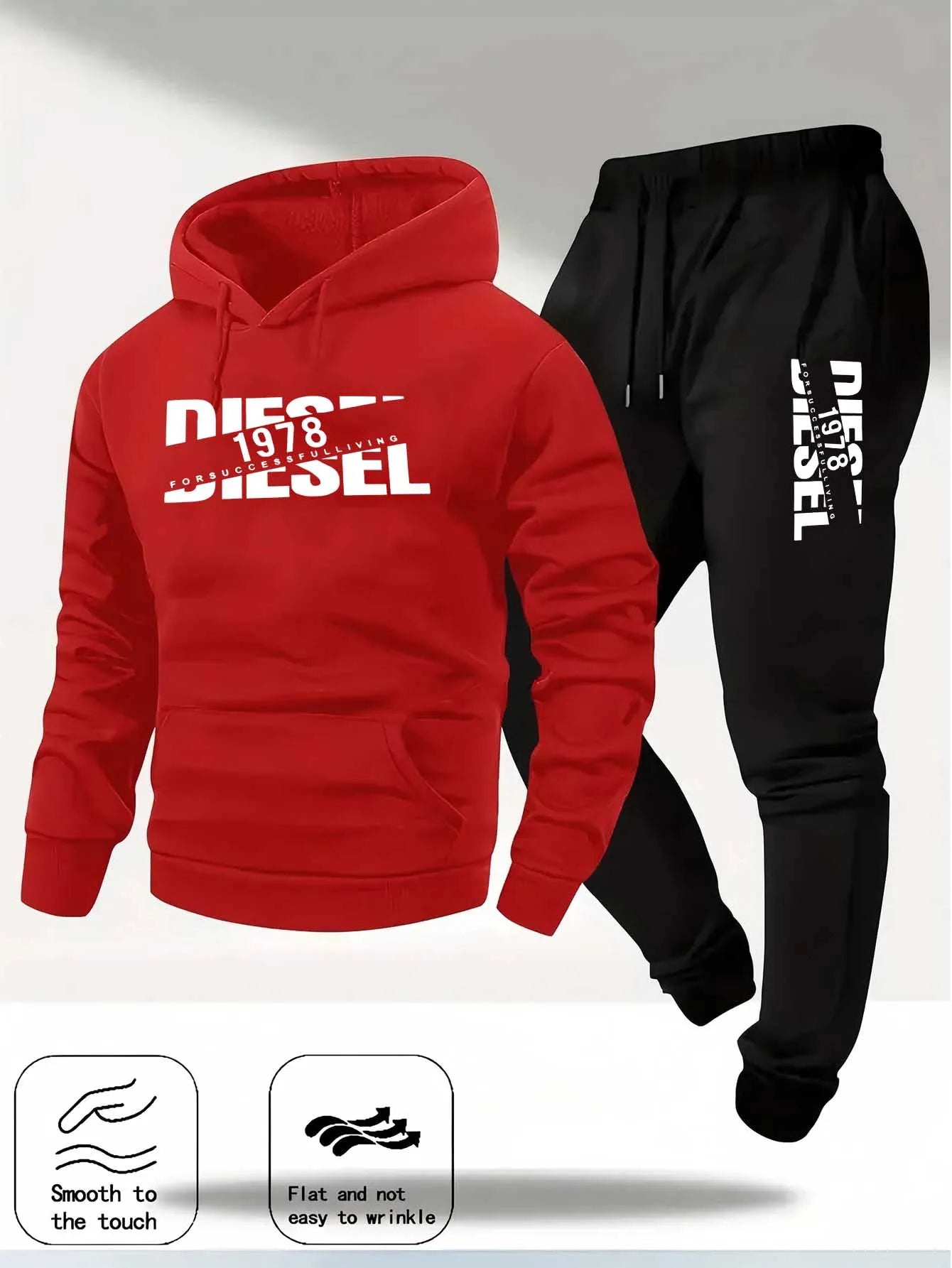 Men's Hooded Winter Sportswear 2 piece Hoodie + Joggers Tracksuit
