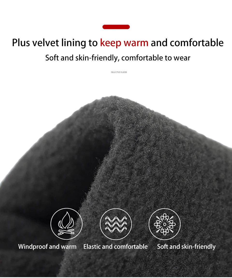 Warm Touch Screen Two Fingers Cut Anti-Slip Gloves