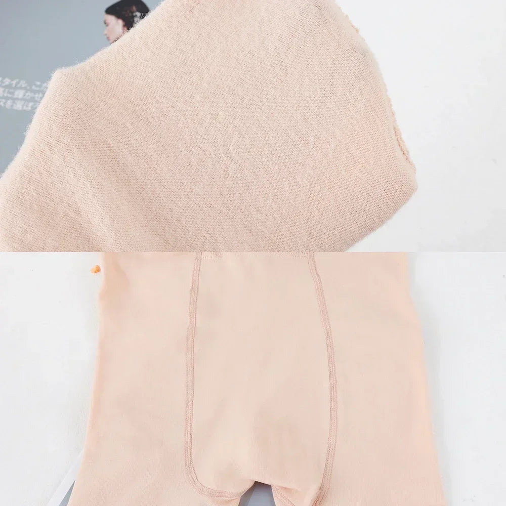 Women's Thermal Winter Fleece Lined Sheer Velvet  Tight Leggings
