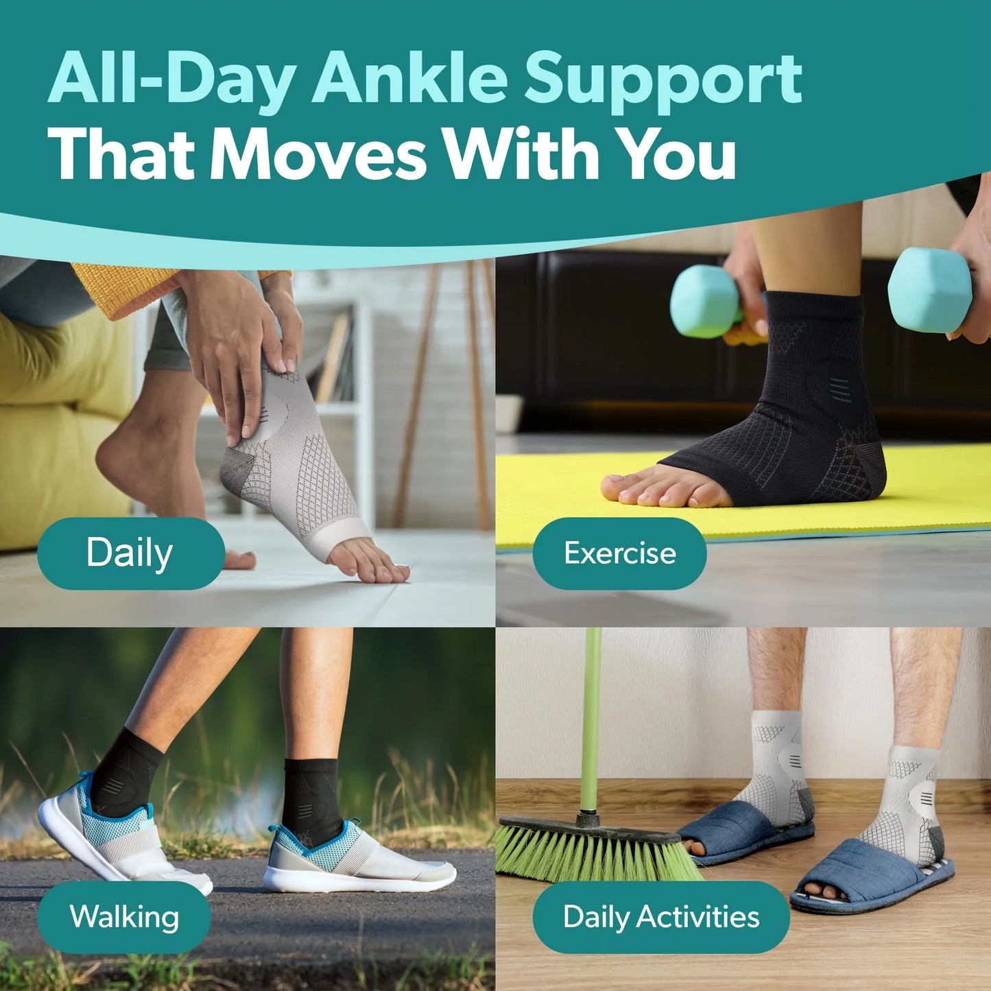 1 Pair Ankle Compression Support Socks