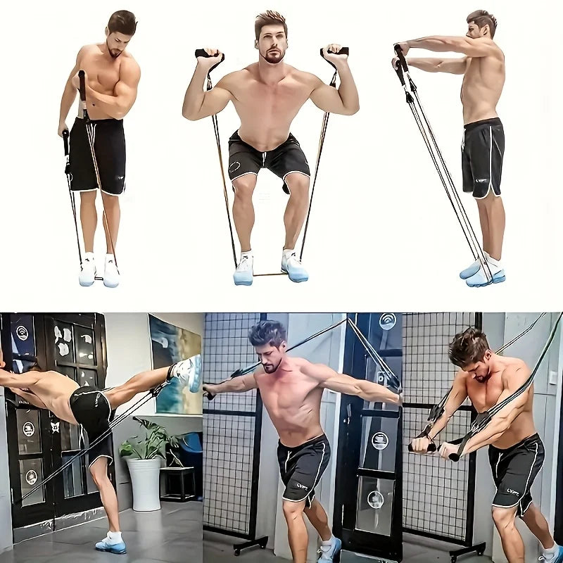 11pcs Full-Body Training System | Progressive Tension Design for Strength/Yoga/Pilates - Complete Accessory Bundle