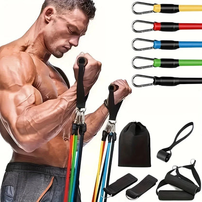11pcs Full-Body Training System | Progressive Tension Design for Strength/Yoga/Pilates - Complete Accessory Bundle