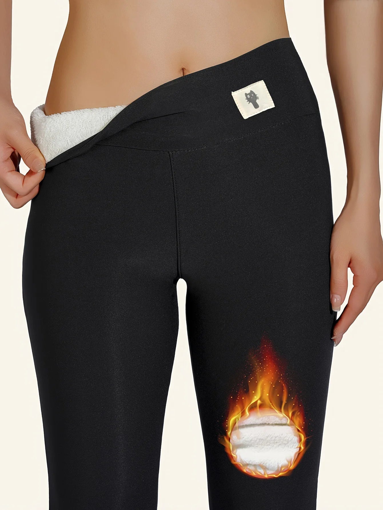 Women's Thick Warm Lamb Cashmere High Waist Leggings