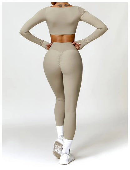 2PCS Women's Quick-Dry Gym Set/Tracksuit
