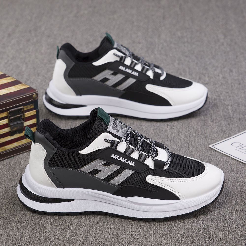 New Sneakers Men's Flying Weaving Mesh Surface Breathable Running Shoes