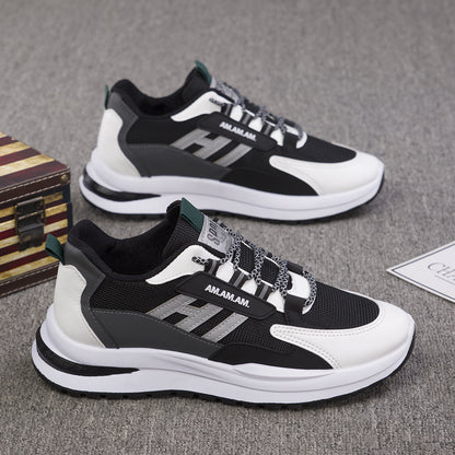 New Sneakers Men's Flying Weaving Mesh Surface Breathable Running Shoes