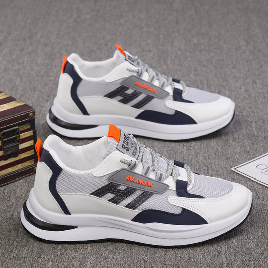 New Sneakers Men's Flying Weaving Mesh Surface Breathable Running Shoes