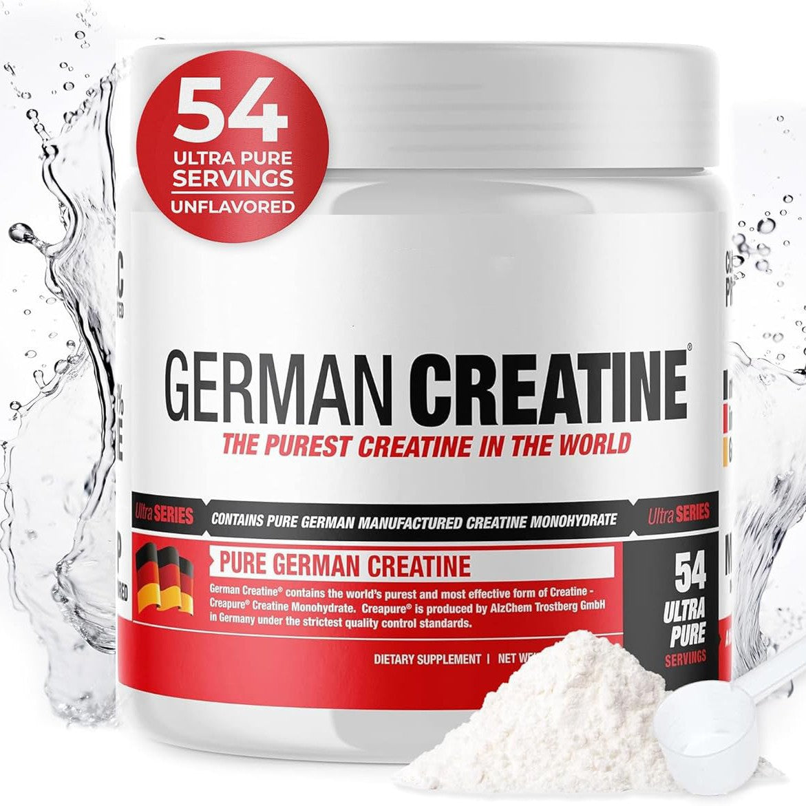 German Creatine Monohydrate Original Flavor Powder 270g