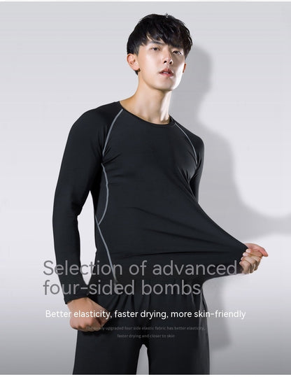 Quick-drying Men  Running 2 piece Sportswear Gym